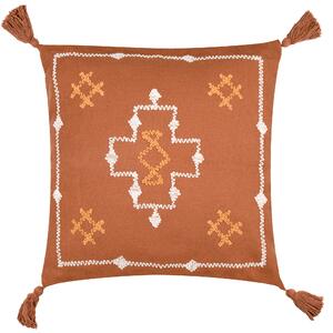 Durdle Embroidered Filled Cushion 45cm x 45cm Ginger