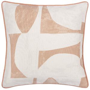 Carro Abstract Piped 45cm x 45cm Filled Cushion Clay