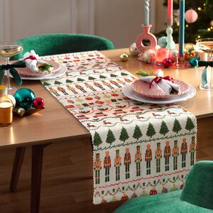 Evans Lichfield Christmas Celebration Festive Table Runner 35cm x 180cm Runner Multi