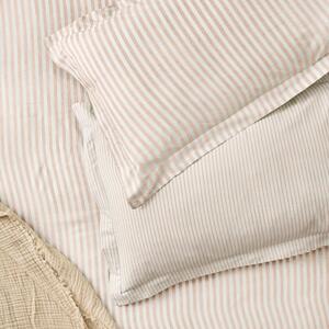 Hebden Melange Stripe Pair of Pillowcases Blush