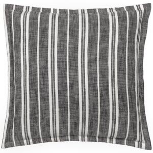 Hebble Striped 50cm x 50cm Filled Cushion Black