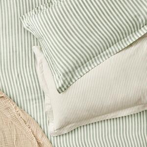 Hebden Melange Stripe Pair of Pillowcases Forest