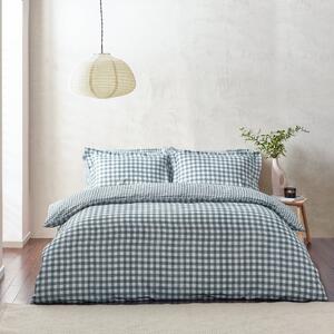 Barton Check Reversible Duvet Cover Bedding Set Navy