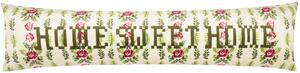 Feeoni Home Sweet Home Velvet 90cm x 20cm Draught Excluder Willow Green