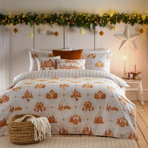 Gretel Brushed Cotton Duvet Cover Bedding Set Cloud Dust