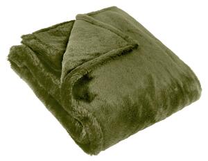 Kallu Double-Sided Faux-Fur 150cm x 200cm Throw Olive