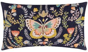 Mirrored Butterfly Embroidered 30cm x 50cm Filled Boudoir Midnight