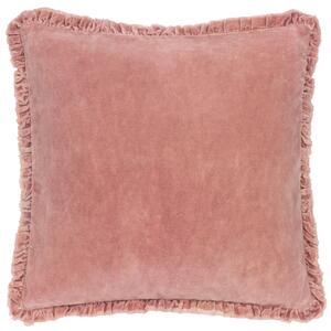 Bertie Cotton Velvet 45cm x 45cm Filled Cushion Rosewood