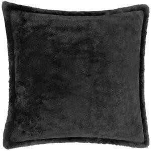 Kallu Faux Fur 50cm x 50cm Filled Cushion Black