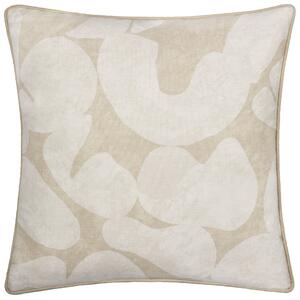 Brinn Abstract Piped 45cm x 45cm Filled Cushion Natural