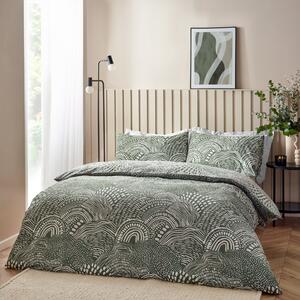 Nola Abstract Duvet Cover Bedding Set Dusk Bronze