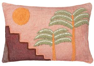 Moloko Embroidered 40cm x 60cm Filled Boudoir Pink Sunset