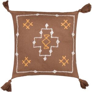 Durdle Embroidered Filled Cushion 45cm x 45cm Cocoa