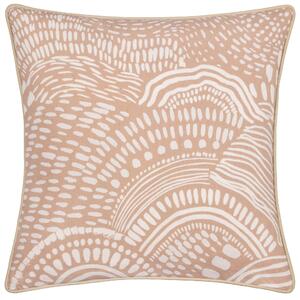 Nola Abstract Piped 45cm x 45cm Filled Cushion Oat