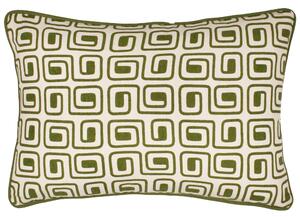 Safara Piped Cotton 35cm x 50cm Filled Boudoir Olive