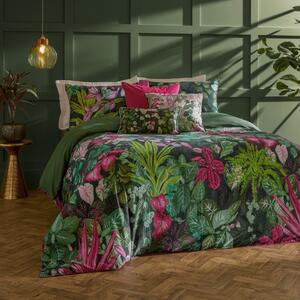 Veadeiros Exotic Floral Duvet Cover Bedding Set Pink Green