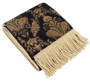 Shiraz Traditional Jacquard 130cm x 175cm Throw Black