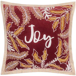 Winter Joy Embroidered 50cm x 50cm Filled Cushion Multi