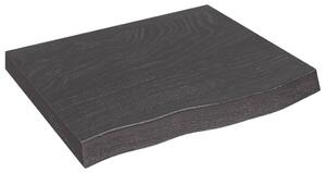 Wall Shelf Dark Grey 60x50x(2-6) cm Treated Solid Wood Oak