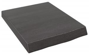 Wall Shelf Dark Grey 40x50x(2-6) cm Treated Solid Wood Oak