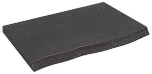Wall Shelf Dark Grey 60x40x(2-4) cm Treated Solid Wood Oak