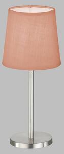 FH Lighting Eve table lamp linen lampshade nickel/pink