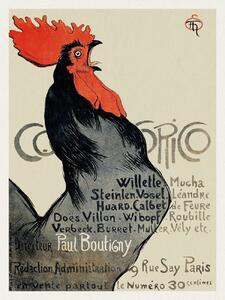 Fine Art Print Cocorico, Vintage Rooster (French Chicken Poster) - Théophile Steinlen, (30 x 40 cm)