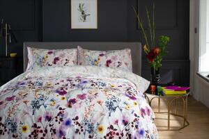 Watercolour Printed Duvet Cover Bedding Set Lilac