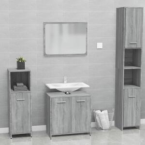 Bathroom Furniture Set Grey Sonoma Engineered Wood