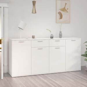 Sideboard High Gloss White 160x36x75 cm Engineered Wood