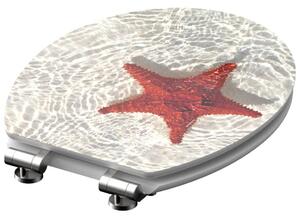 SCHÜTTE High Gloss Seat with Soft-Close RED STARFISH MDF