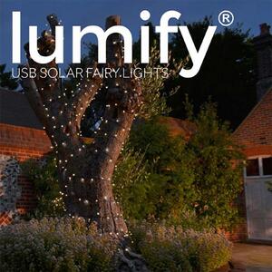 Lumify USB Solar Fairy Lights - White 300 LED'S