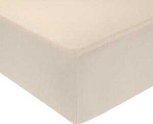 4ft Bed Cream Easy Care Fitted Sheet - 68 Pick Polycotton
