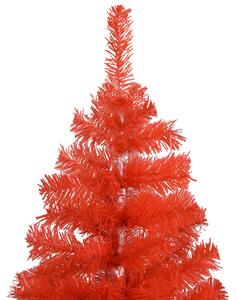Artificial Pre-lit Christmas Tree with Ball Set Red 180 cm PVC