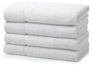 Box of 48 White Egyptian Double Yarn Cotton Hand Towels 600 GSM 50x90cm