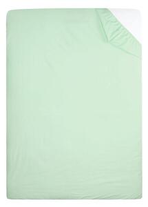 Single Piece Light Green Flame Retardant Fitted Sheets 68 Pick Polycotton BS 7175 - Single