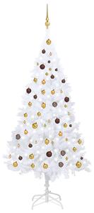 Artificial Pre-lit Christmas Tree with Ball Set White 210 cm PVC