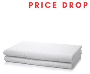 Single Piece White Wholesale Institutional & Hotel Bath Sheets - 400 GSM