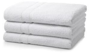 Single Piece White Hotel Institutional Bath Towel 400 GSM 2 Stripe - 70cm x 120cm