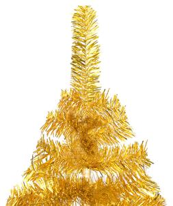 Artificial Pre-lit Christmas Tree with Ball Set Gold 120 cm PET