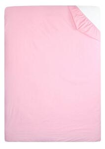 Single Piece Pink Flame Retardant Fitted Sheets 68 Pick Polycotton BS 7175 - Single