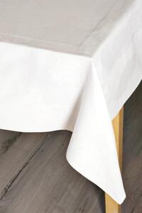 Damask Satin Band Table Cloths & Napkins Cotton White - Napkins 22x22'' (56x56 cm)