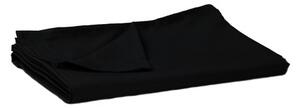 Single - Black Flat Sheets Easy Care 68 Pick Polycotton 178x254cm