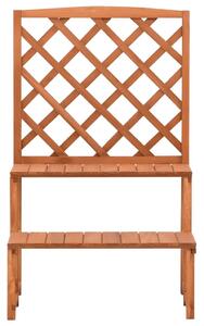 Plant Stand with Trellis 70x42x115 cm Solid Fir Wood