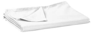 Double - White Flat Sheets Easy Care 68 Pick Polycotton 223X254cm