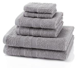 6 Piece Light Grey Towel Bale 500 GSM - 2 Face Cloths, 2 Hand Towels, 2 Bath Towels