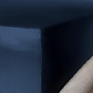Mayfairsilk Midnight Blue Pure Silk Fitted Sheet - UK Single (35cm Deep)