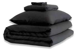 Mayfairsilk Charcoal Silk Duvet Set - Double / Standard Pillowcases