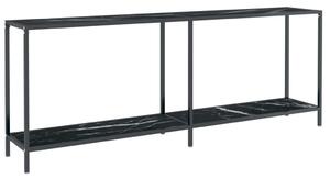 Console Table Black 200x35x75.5 cm Tempered Glass