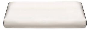 Mayfairsilk Ivory Pure Silk Duvet Cover - Charcoal Piping - UK Double